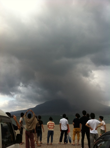 桜島の火山灰